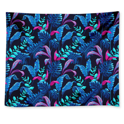 Turquoise Hawaii Tropical Pattern Print Tapestry