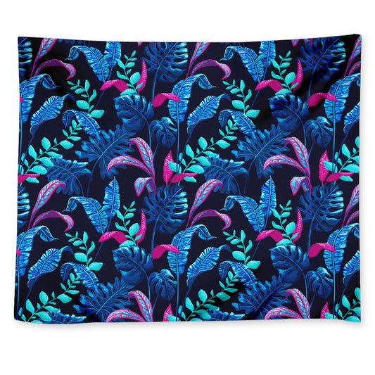 Turquoise Hawaii Tropical Pattern Print Tapestry