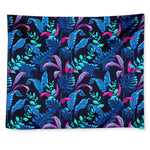 Turquoise Hawaii Tropical Pattern Print Tapestry