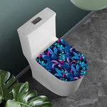 Turquoise Hawaii Tropical Pattern Print Toilet Lid Cover