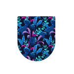 Turquoise Hawaii Tropical Pattern Print Toilet Lid Cover