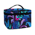 Turquoise Hawaii Tropical Pattern Print Travel Makeup Bag