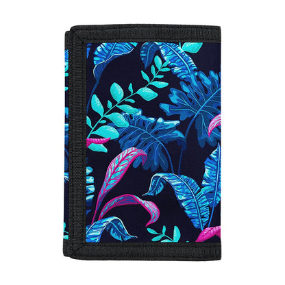 Turquoise Hawaii Tropical Pattern Print Trifold Wallet
