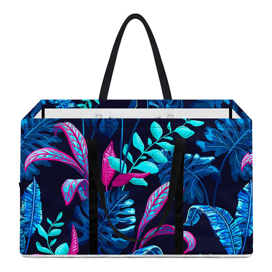 Turquoise Hawaii Tropical Pattern Print Utility Tote Bag