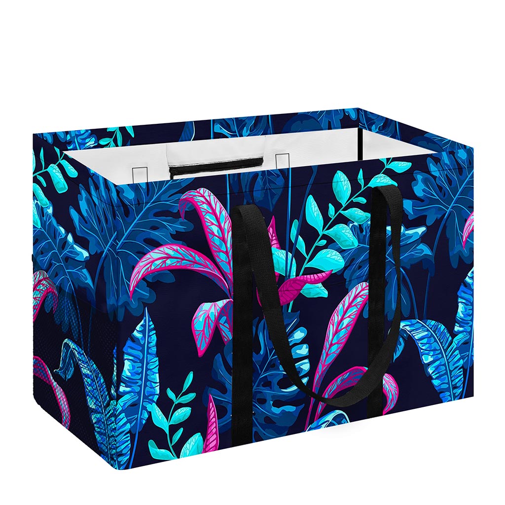Turquoise Hawaii Tropical Pattern Print Utility Tote Bag