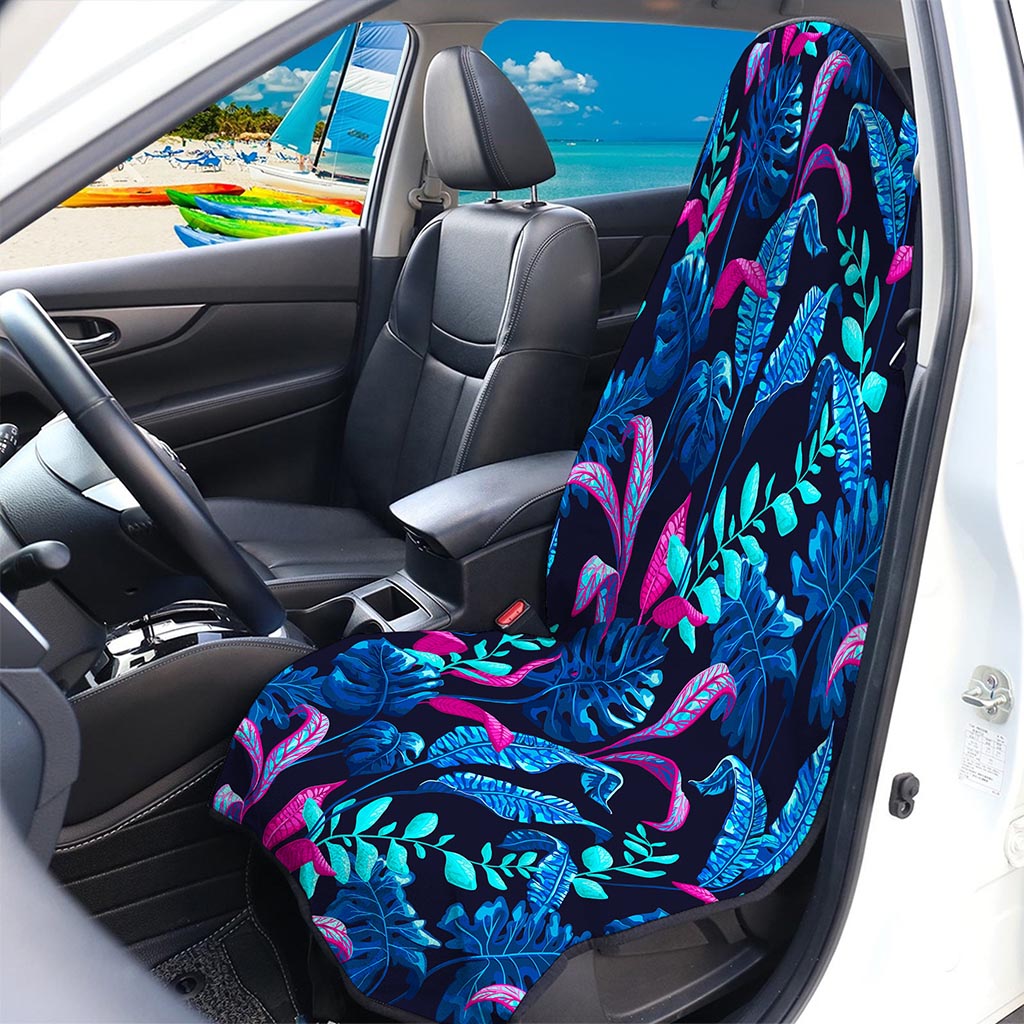 Turquoise Hawaii Tropical Pattern Print Waterproof Car Seat Cover