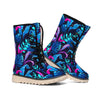 Turquoise Hawaii Tropical Pattern Print Winter Boots