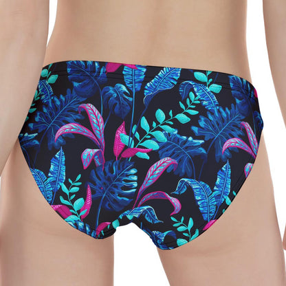 Turquoise Hawaii Tropical Pattern Print Women's Panties