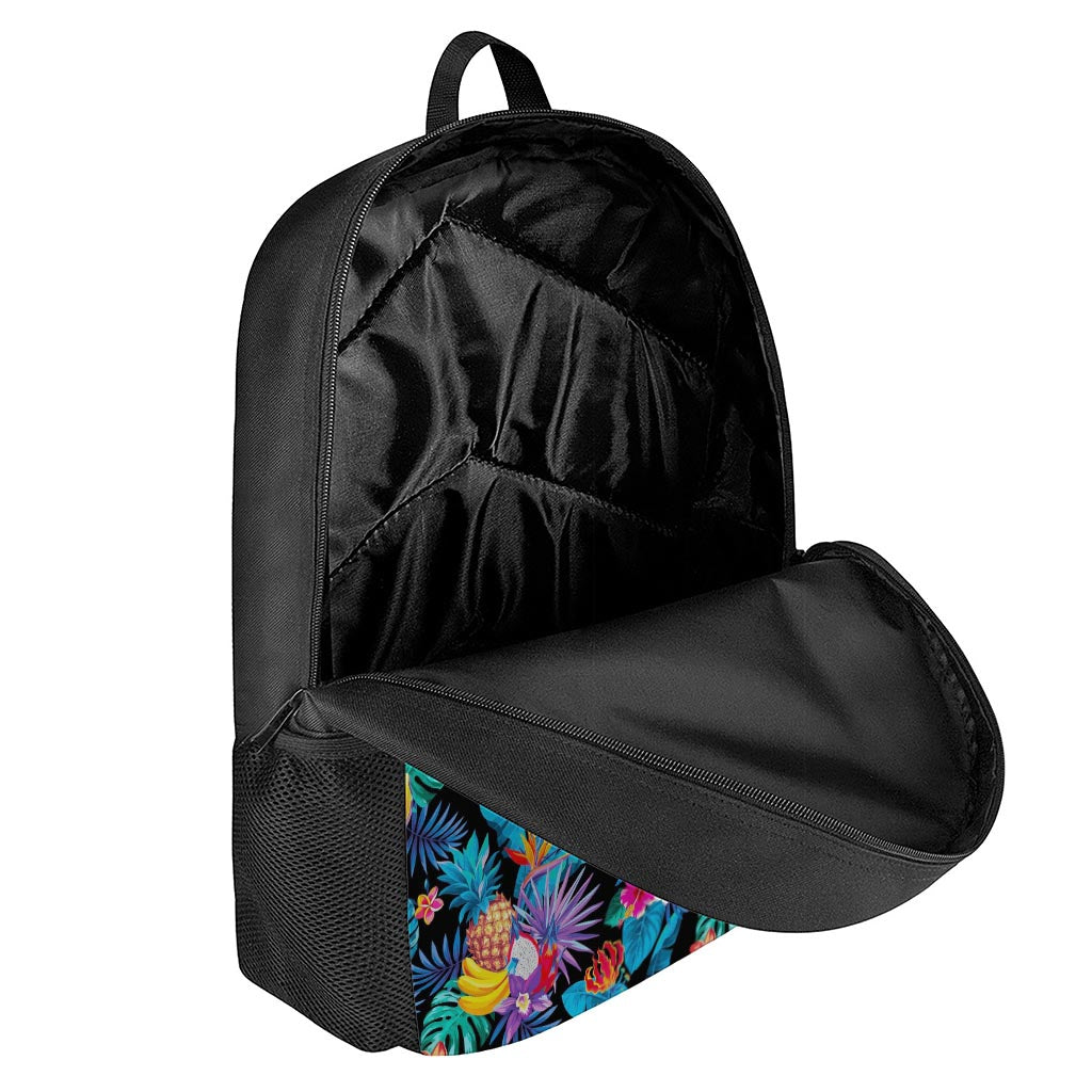 Turquoise Hawaiian Fruits Pattern Print 17 Inch Backpack