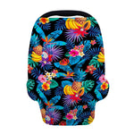 Turquoise Hawaiian Fruits Pattern Print Baby Seat Cover