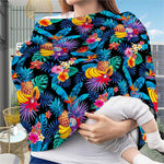 Turquoise Hawaiian Fruits Pattern Print Baby Seat Cover