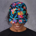 Turquoise Hawaiian Fruits Pattern Print Baseball Cap