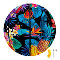 Turquoise Hawaiian Fruits Pattern Print Basketball
