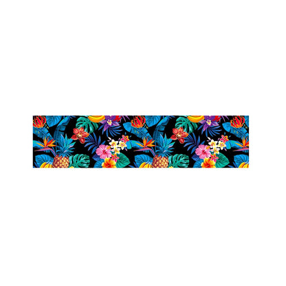 Turquoise Hawaiian Fruits Pattern Print Bed Runner