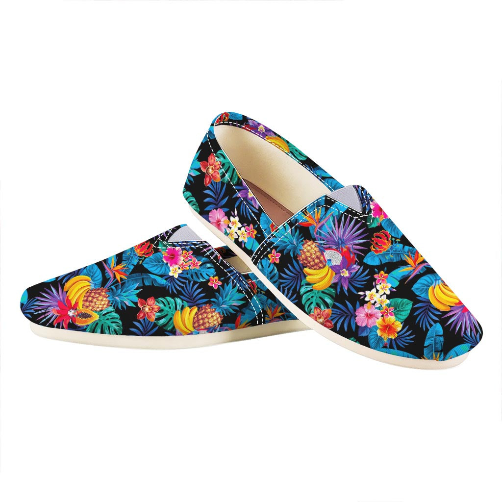 Turquoise Hawaiian Fruits Pattern Print Casual Shoes
