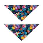 Turquoise Hawaiian Fruits Pattern Print Dog Bandana