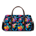 Turquoise Hawaiian Fruits Pattern Print Duffel Bag