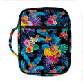 Turquoise Hawaiian Fruits Pattern Print Front Pocket Bible Bag