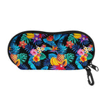 Turquoise Hawaiian Fruits Pattern Print Glasses Case