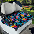 Turquoise Hawaiian Fruits Pattern Print Golf Cart Seat Cover