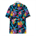 Turquoise Hawaiian Fruits Pattern Print Hawaiian Shirt
