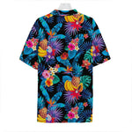 Turquoise Hawaiian Fruits Pattern Print Hawaiian Shirt