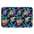 Turquoise Hawaiian Fruits Pattern Print Indoor Door Mat