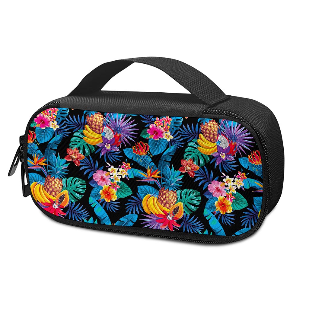 Turquoise Hawaiian Fruits Pattern Print Insulin Cooler Travel Case