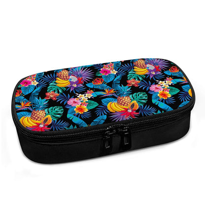Turquoise Hawaiian Fruits Pattern Print Insulin Cooler Travel Case
