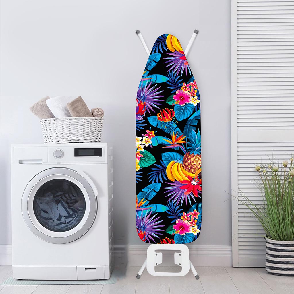 Turquoise Hawaiian Fruits Pattern Print Ironing Board Cover