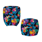 Turquoise Hawaiian Fruits Pattern Print Office Chair Cover