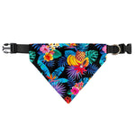 Turquoise Hawaiian Fruits Pattern Print Over The Collar Dog Bandana