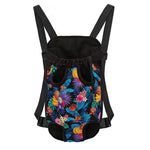 Turquoise Hawaiian Fruits Pattern Print Pet Carrier Backpack