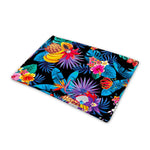 Turquoise Hawaiian Fruits Pattern Print Pet Cooling Mat Cover