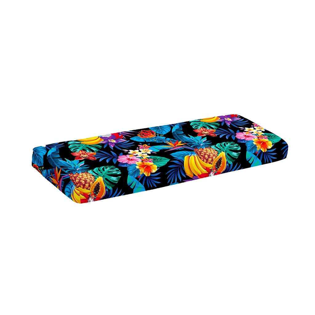 Turquoise Hawaiian Fruits Pattern Print Piano Keyboard Cover