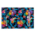 Turquoise Hawaiian Fruits Pattern Print Placemat