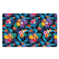 Turquoise Hawaiian Fruits Pattern Print Polyester Doormat