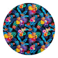 Turquoise Hawaiian Fruits Pattern Print Round Blanket