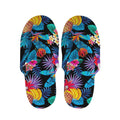 Turquoise Hawaiian Fruits Pattern Print Slippers
