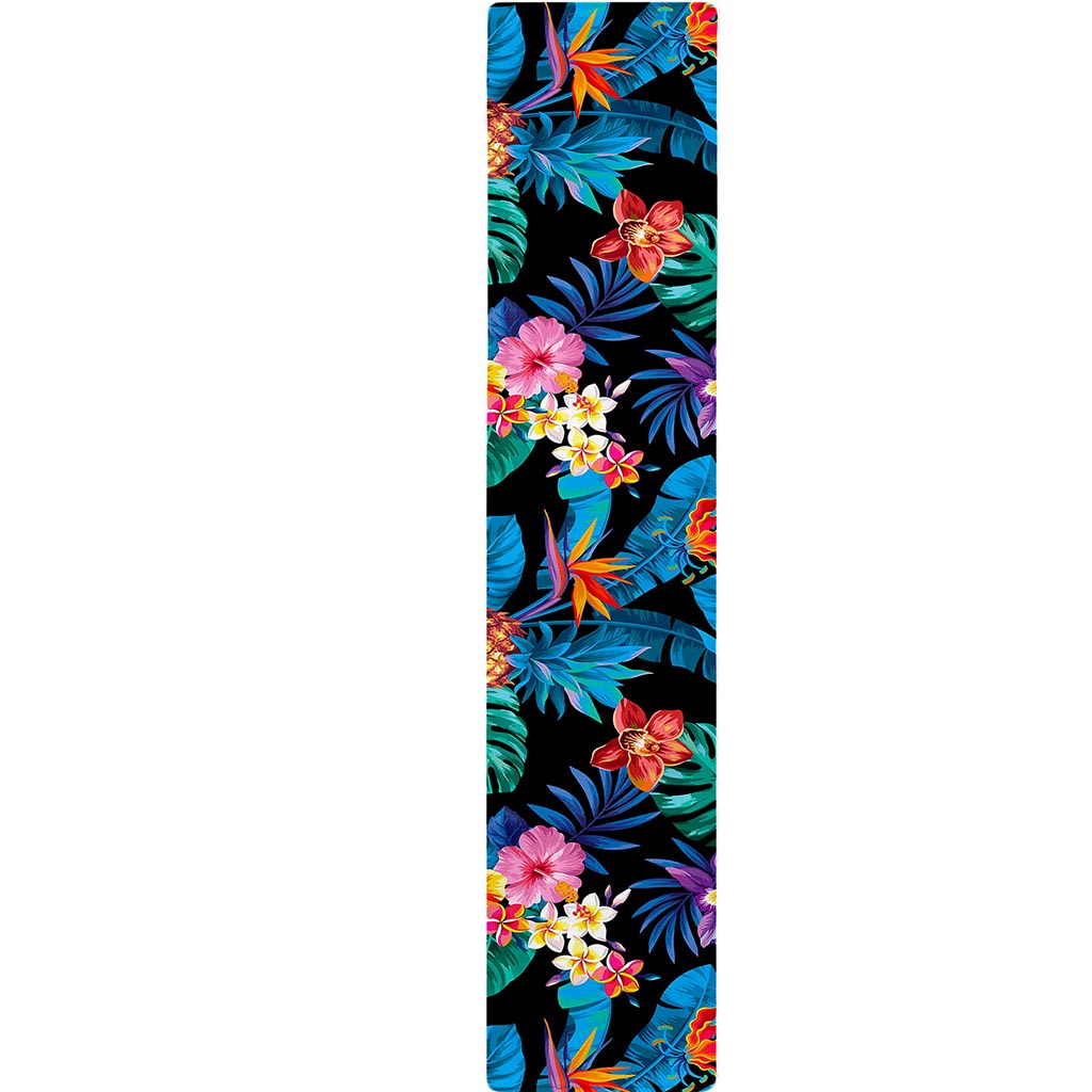Turquoise Hawaiian Fruits Pattern Print Table Runner