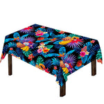 Turquoise Hawaiian Fruits Pattern Print Tablecloth