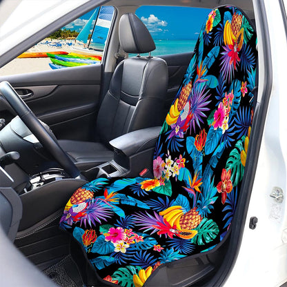 Turquoise Hawaiian Fruits Pattern Print Waterproof Car Seat Cover