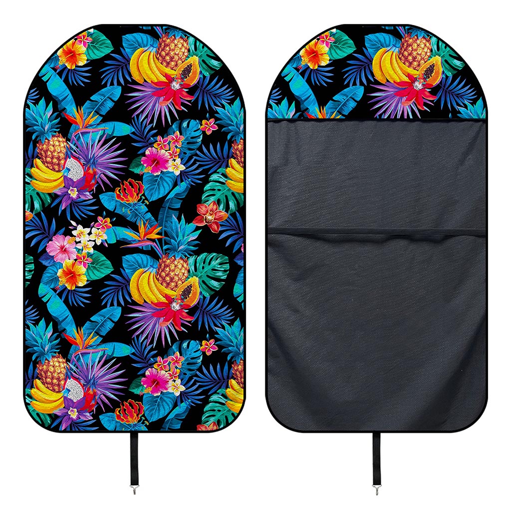 Turquoise Hawaiian Fruits Pattern Print Waterproof Car Seat Cover