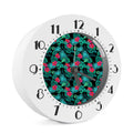 Turquoise Hawaiian Palm Leaves Print Alarm Clock