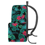 Turquoise Hawaiian Palm Leaves Print Backpack