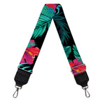 Turquoise Hawaiian Palm Leaves Print Bag Strap