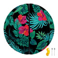 Turquoise Hawaiian Palm Leaves Print Basketball