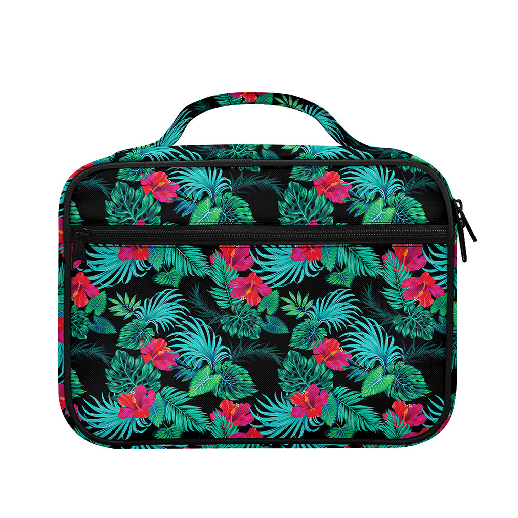 Turquoise Hawaiian Palm Leaves Print Briefcase Bible Bag