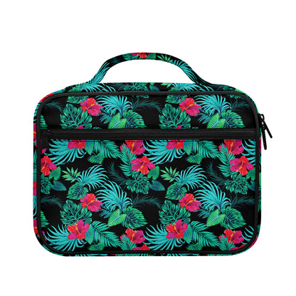 Turquoise Hawaiian Palm Leaves Print Briefcase Bible Bag