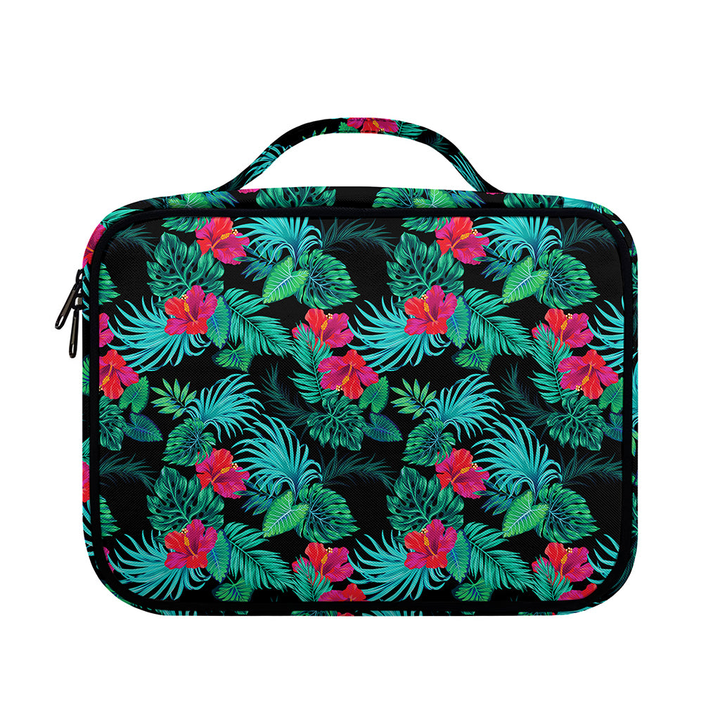 Turquoise Hawaiian Palm Leaves Print Briefcase Bible Bag